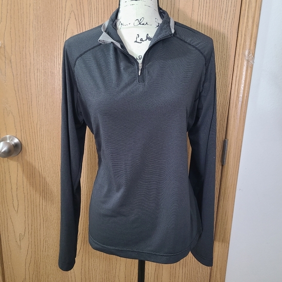 Columbia Titanium Half Zip Long Sleeve Striped Athletic Top - Picture 1 of 3